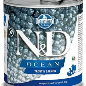 Farmina N&D Ocean Trout & Salmon Canned Dog Food - 10 oz - Case of 6