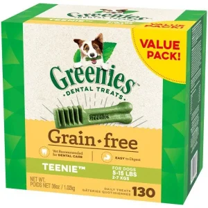 Greenies Grain Free Teenie Tub Treat Pack Dental Dog Treats - 36 oz