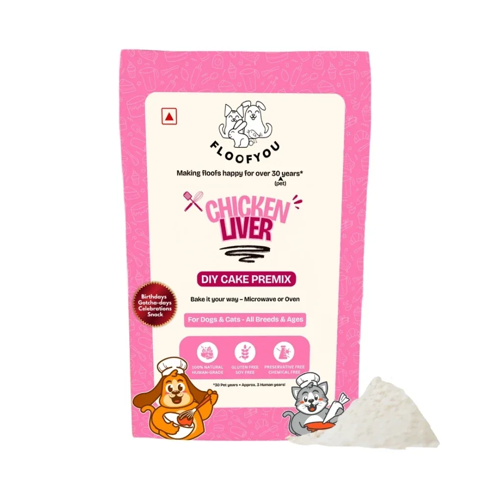 Floofyou Home Made Chicken Liver Birthday Cake Mix for Dogs and Cats