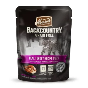 Merrick 'Backcountry' Grain-Free Turkey Real Cuts Recipe Wet Cat Food - 3 oz Pouches - Case of 24