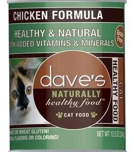 Dave's Pet Food Naturally Healthy Chicken Formula Canned Cat Food - 12 oz Cans - Case of 12