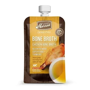 Merrick Grain-Free Chicken Bone Broth Wet Dog Food Topper - 7 oz Pouch