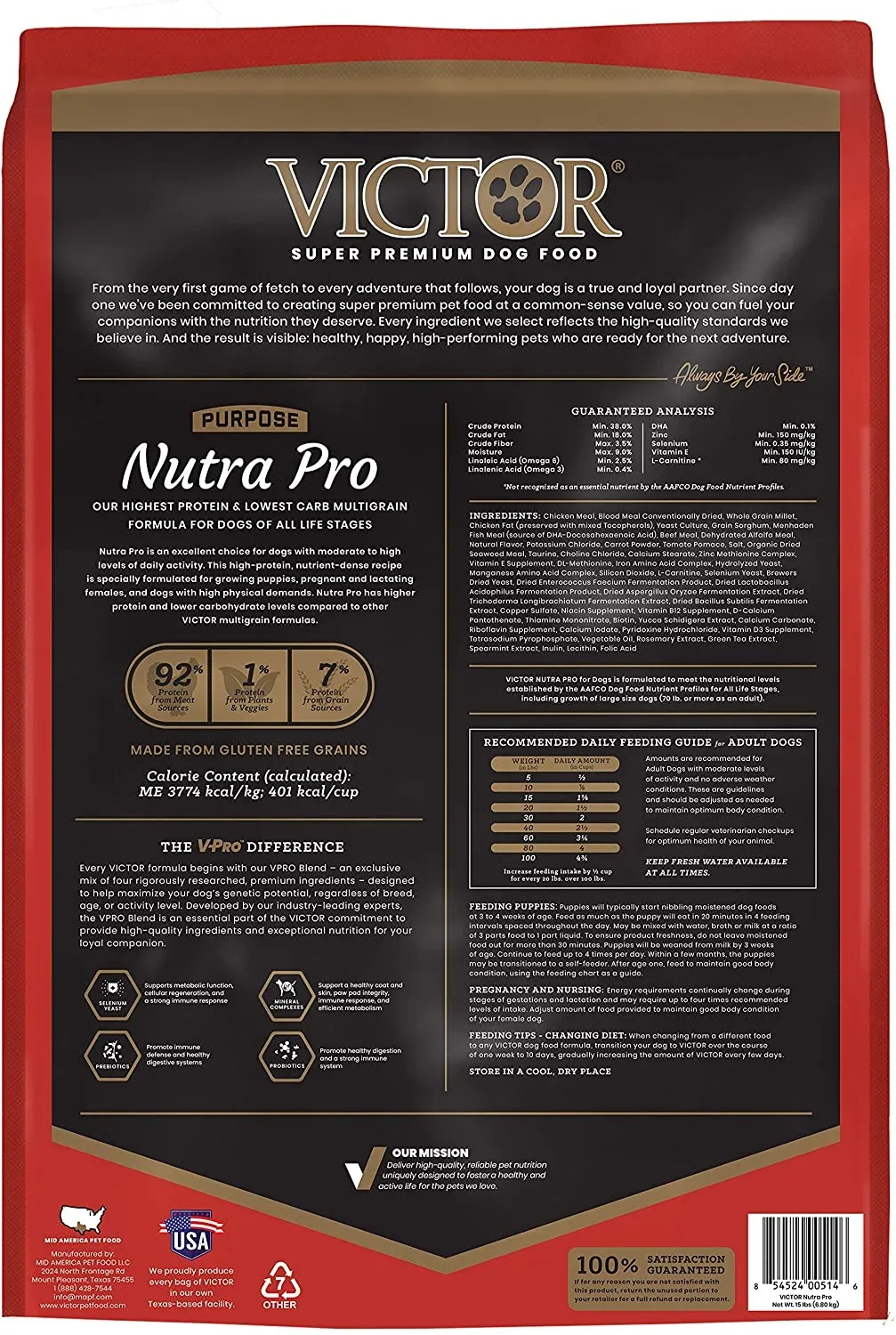 Victor Select Nutra Pro Formula Dry Dog Food - 15 lb Bag - Image 2