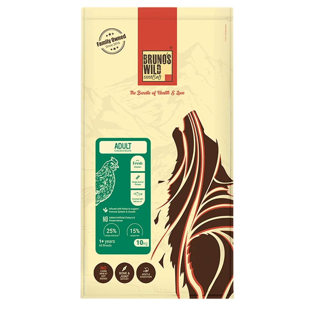 Bruno's Wild Essentials Chicken Recipe Adult Dog Dry Food