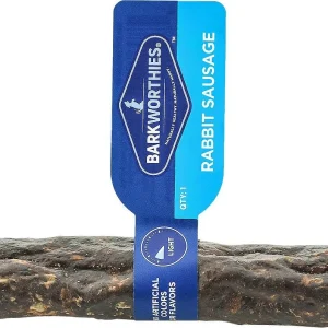Barkworthies Rabbit Sausage Dog Chew Treat - 50 ct Case - Case of 1