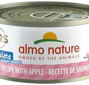 Almo Nature HQS Complete Salmon with Apple in Gravy Canned Cat Food - 2.47 oz Cans - Case of 24