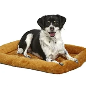 Midwest Homes Quite Time Fleece Machine Washable Rectangular Bolster Pet Bed or Crate Mat