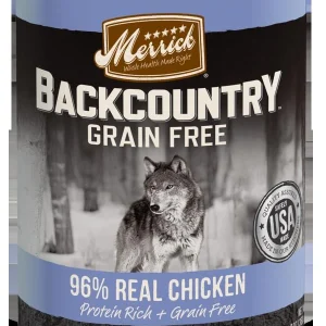 Merrick 96% Grain-Free Chunky Chicken Canned Wet Dog Food - 12.7 oz Cans - Case of 12