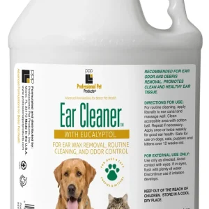 Professional Pet Products Ear Cleaner with Eucalyptol for Dogs and Cats, 1 Gallon