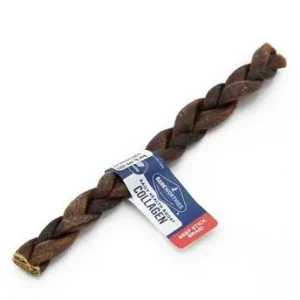 Barkworthies Collagen 9" Braided Stick Sticks for Dogs - 25 ct Case - Case of 1