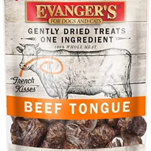 Evanger's Beef Tongue Freeze-Dried Treats for Dogs and Cats - 4.6 oz Bag