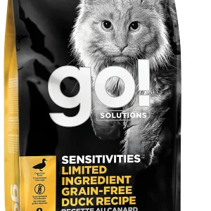 Petcurean GO! Sensitivities LID Grain-Free Duck Recipe Dry Cat Food - 3 lb Bag