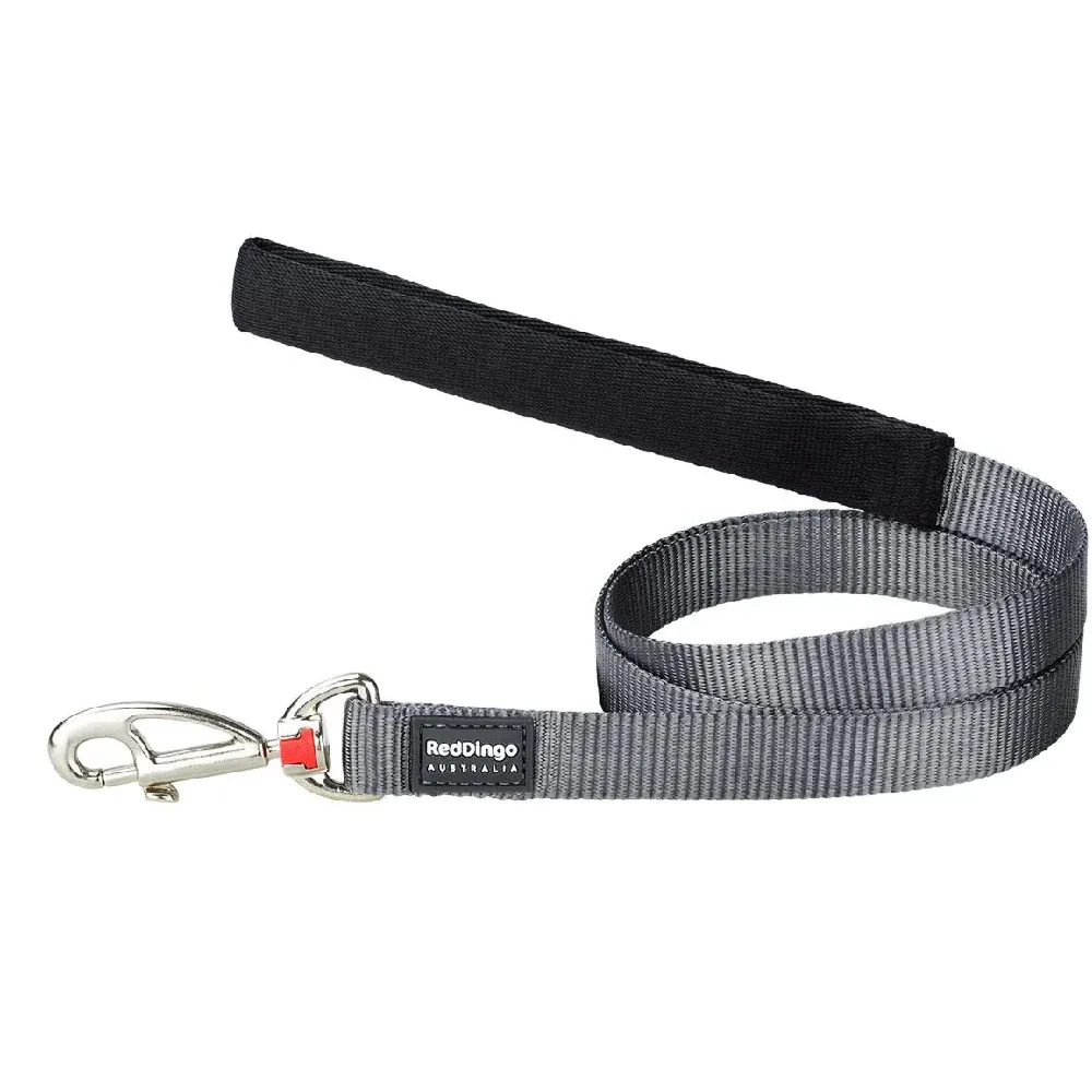 Red Dingo Classic Leash For Dogs (Cool Grey)