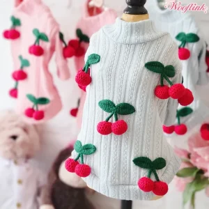 Wooflink Cherry Knit Cardigan - Blue