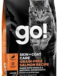 Petcurean GO! Skin & Coat Cat Grain Free Salmon Recipe (6 per bale) Dry Cat Food - 3 lb Bag