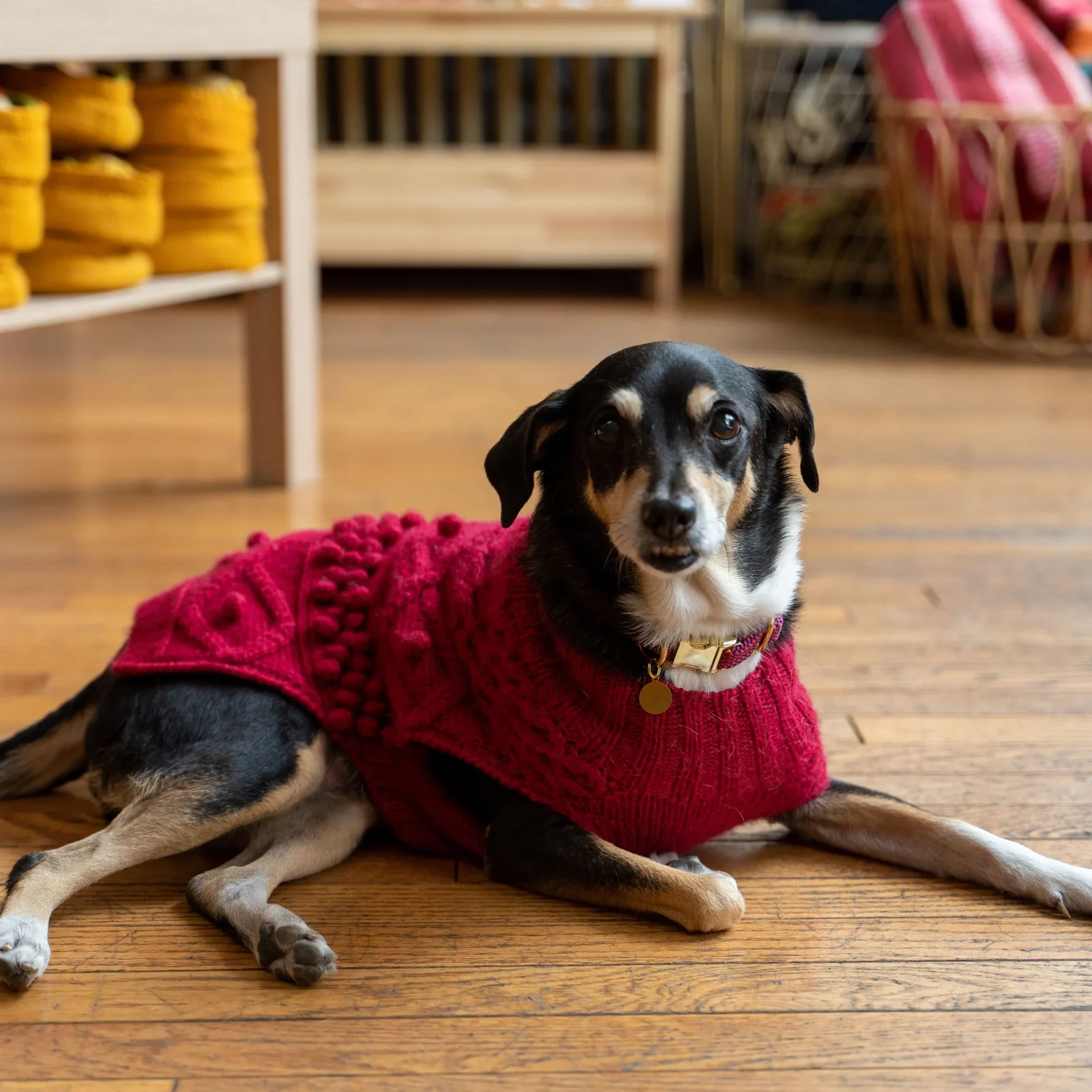 Parker Turtleneck Cable Sweater - Cherry Pink