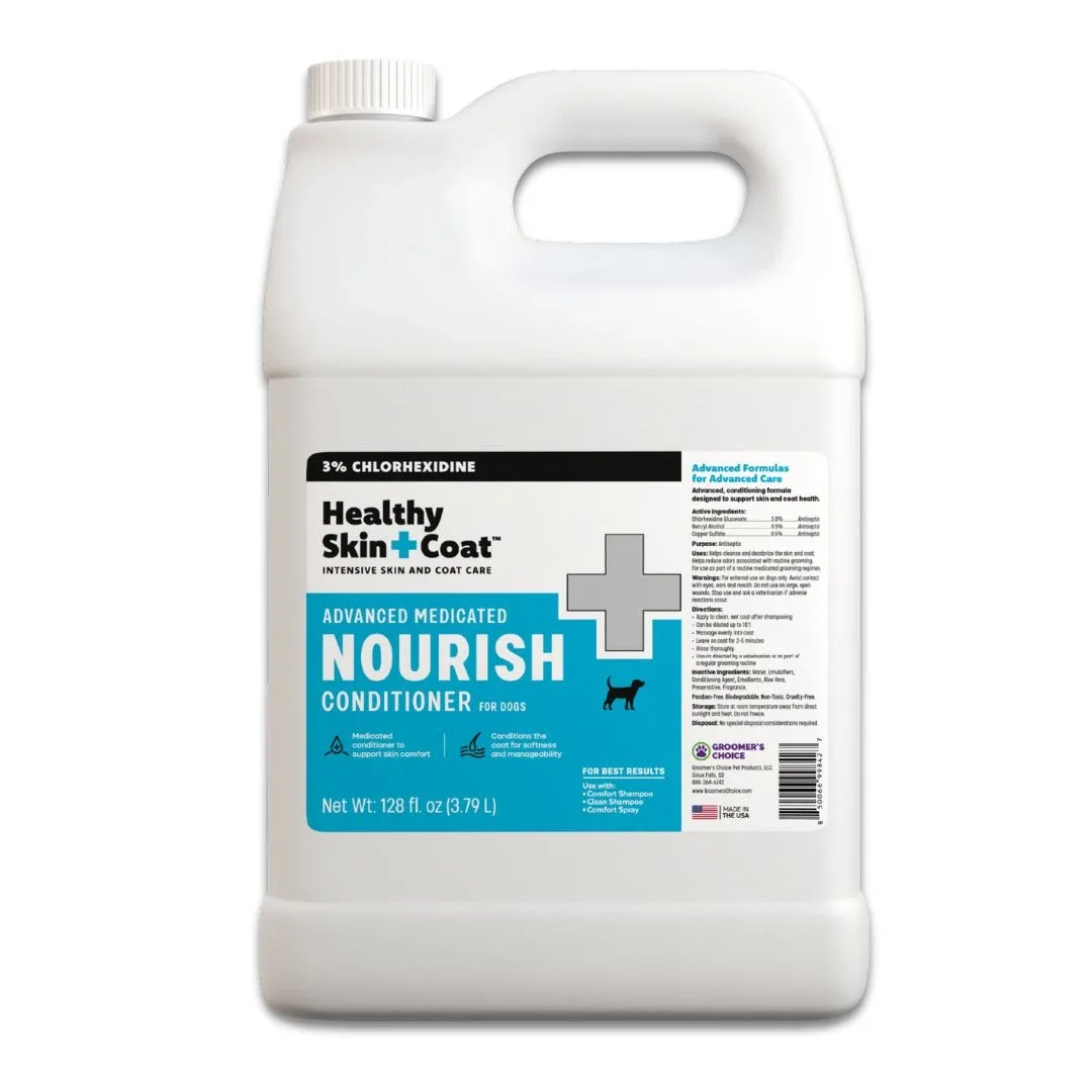 Healthy Skin + Coat Advanced Medicated Nourish Conditioner, 1 Gallon