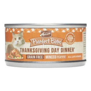 Merrick Purrfect Bistro Grain-Free Thanksgiving Day Dinner Wet Canned Dog Food - 3 oz Cans - Case of 24
