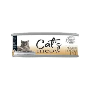 Dave's Pet Food Cats Meow 95% Chicken Chicken Liver & Turkey Canned Cat Food - 5.5 oz Cans - Case of 24