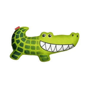 Red Dingo Durables Crocodile Fetch Toy For Dogs (Green)