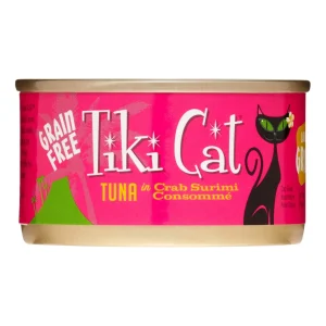 Tiki Cat Lanai Grill Canned Cat Food - Tuna in Crab Surimi Consomme - Case of 12