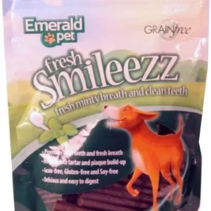 Emerald Pet Fresh Smileezz Grain Free Medium Dog Dental Treats - 6.25 oz Bag