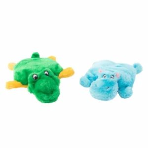 Zippy Paws Squeakie Pads Hippo & Aligator Plush Toy for Dogs