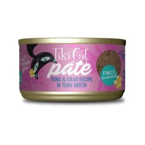 Tiki Cat Grill Tuna & Crab Recipe Pate Canned Cat Food - 2.8 oz Cans - Case of 12