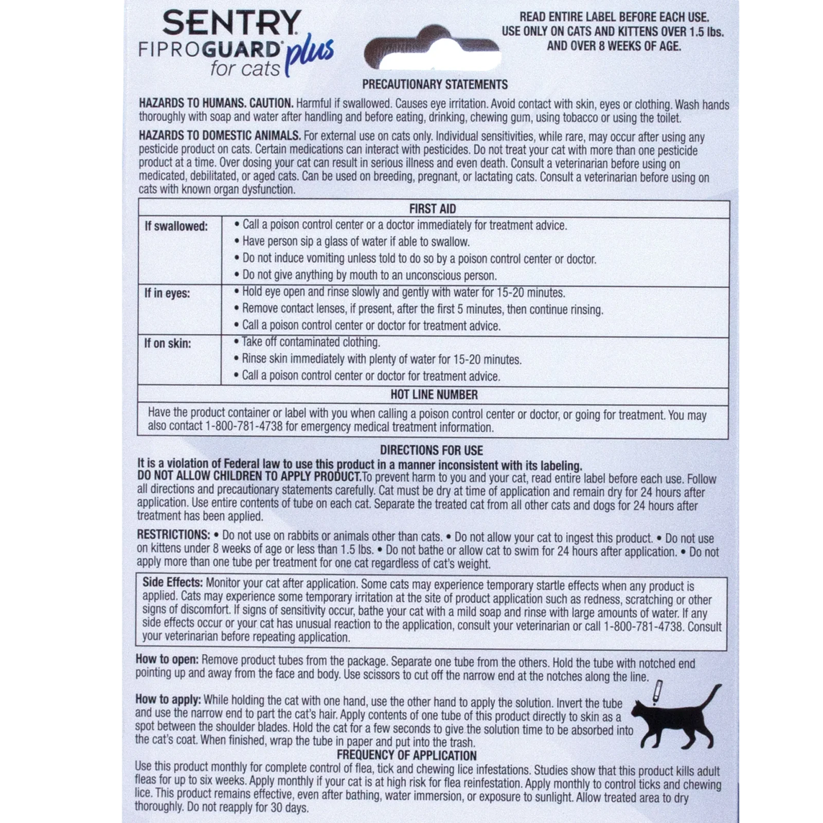 Sentry® Fiproguard® Plus for Cats - Image 2