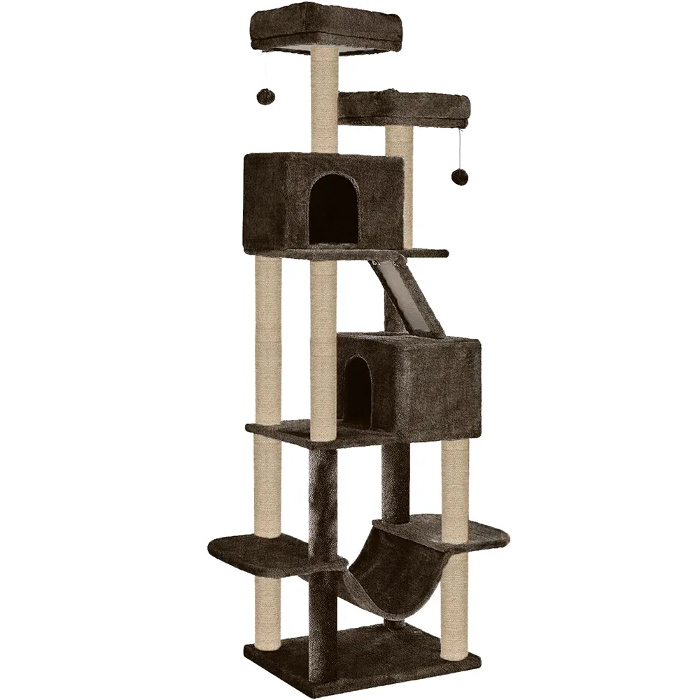 Furrlovers Multi Storey Cat Tree with Hammock, Condo & Sisal Scratching Posts