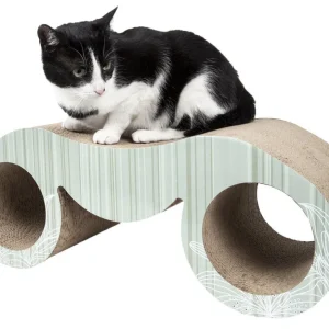 Pet Life ® 'Binocular' Premium Quality Kitty Cat Scratcher Lounger Lounge with Catnip