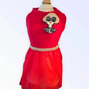 Ms. Fashion Red Party Dog Dress by Bark Fifth Avenue
