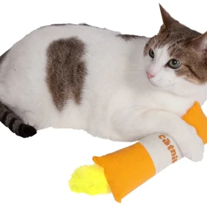 Pet Life ® 'Duffle Feathered' Squeak and Crinkle Teaser Plush Cat Toy
