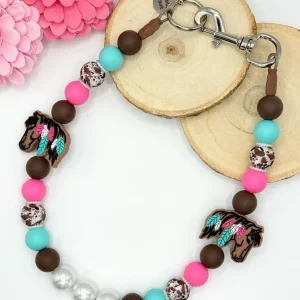 Neon Mustang Beaded Collar