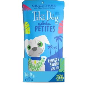 Tiki Dog Aloha Petites Chicken & Salmon Lomi Lomi Dog Food in Pouches - 12/3.5oz Pouches - Case of 12