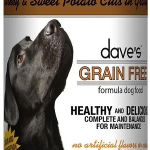 Dave's Pet Food Grain Free Turkey & Sweet Potato Cuts in Gravy Canned Dog Food - 13.2 oz Cans - Case of 12