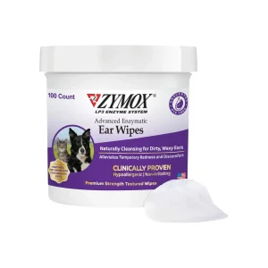 Zymox Advanced Enzymatic Ear Wipes for Dogs & Cats