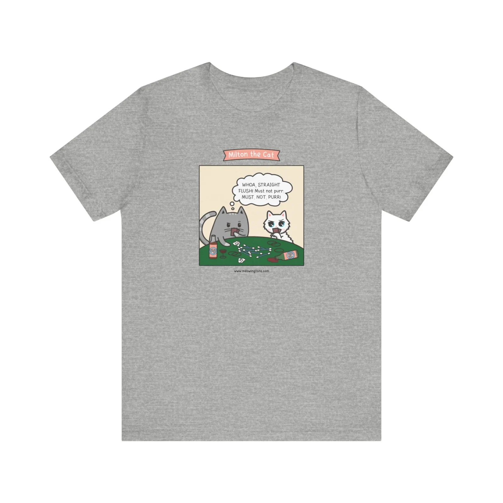 Cat Poker Comic T-Shirt - Image 2