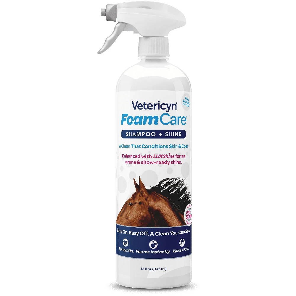 Vetericyn FoamCare Shampoo for Horses (32 fl oz)