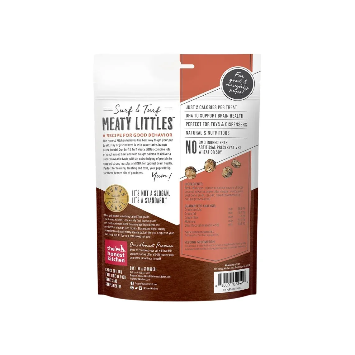 The Honest Kitchen Surf & Turf Meaty Littles 4 oz Treats for Dogs - Image 2