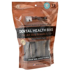 Indigenous Pet Products Duck & Apple Dental Dog Chews - 17 oz (13 ct) Bag