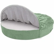 FurHaven Microvelvet Snuggery Orthopedic Pet Bed - Sage (26") - Image 2
