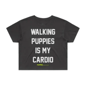 Walking Puppies is My Cardio Leopard Print in Black