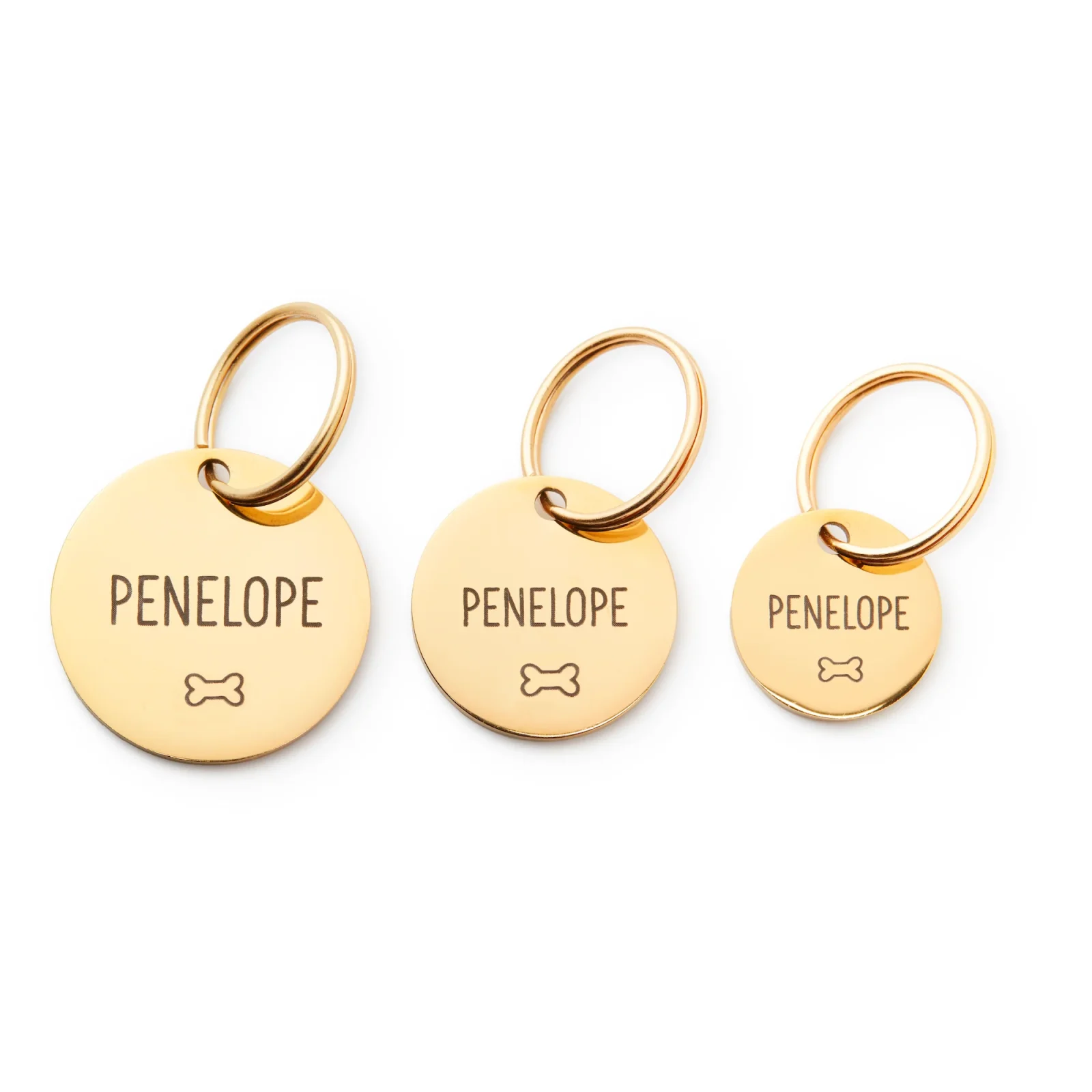 Circle Pet ID Tag: Bone Icon - Image 2