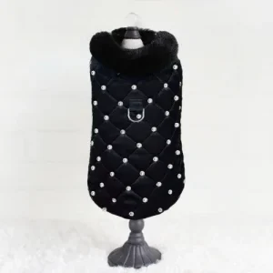 Glamour Baby Dog Coat: Caviar