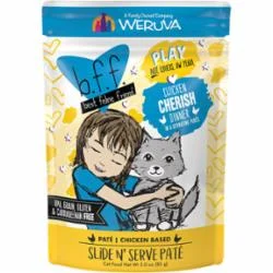 Weruva BFF PLAY CHERISH Chicken Pate Wet Cat Food - 3 Oz Pouch - Case of 12
