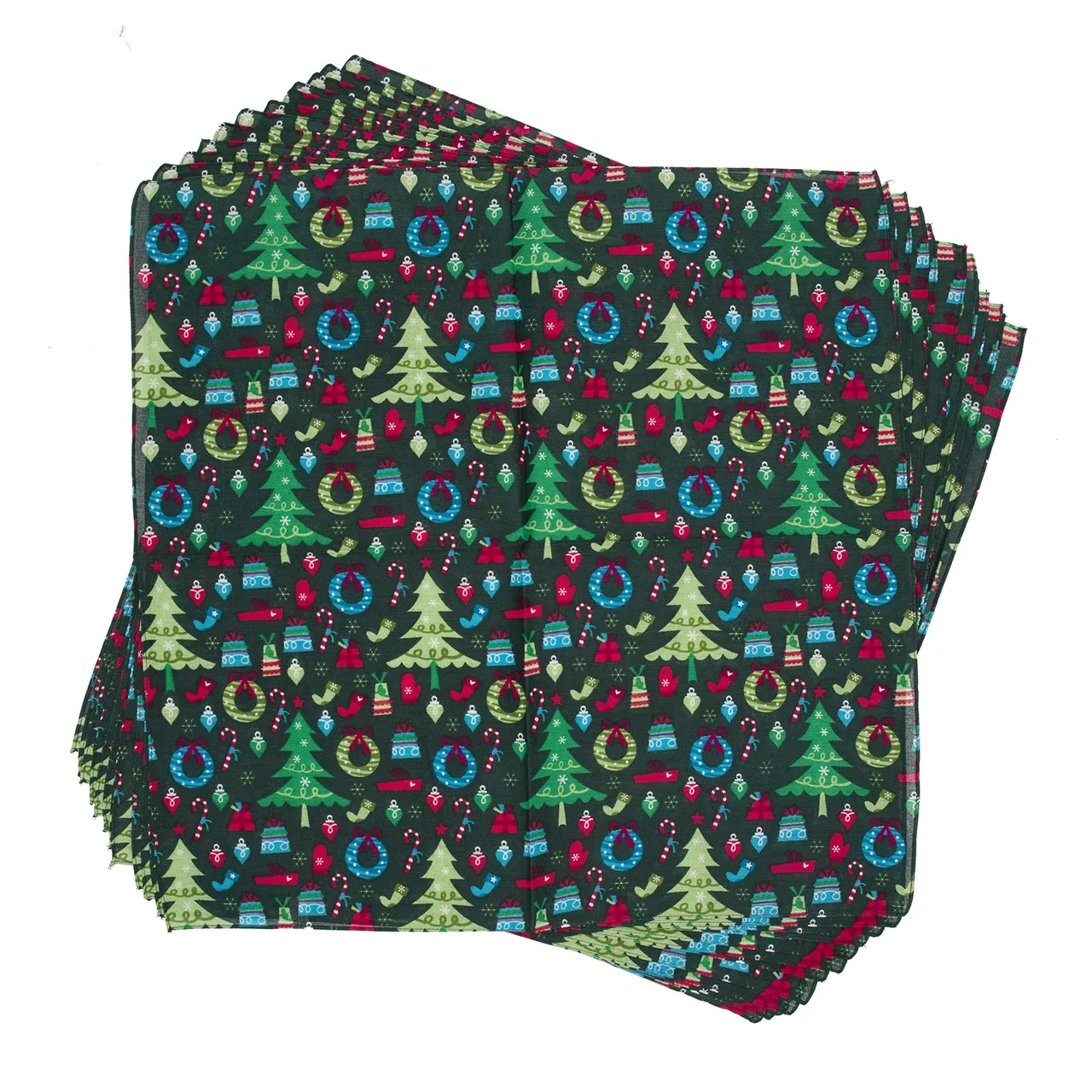 Trendy Christmas Dog Bandana, 22 inch, 12 Pack