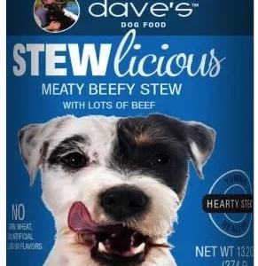 Dave's Pet Food Stewlicious Meaty Beefy Stew Canned Dog Food - 13 oz Cans - Case of 12