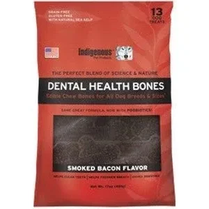 Indigenous Pet Products Smoked Bacon Dog Dental Care - 13.2 oz (40 ct) Bag