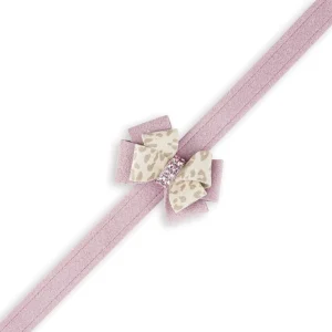 Susan Lanci Baby Cheetah & Rosewood Double Nouveau Bow Leash